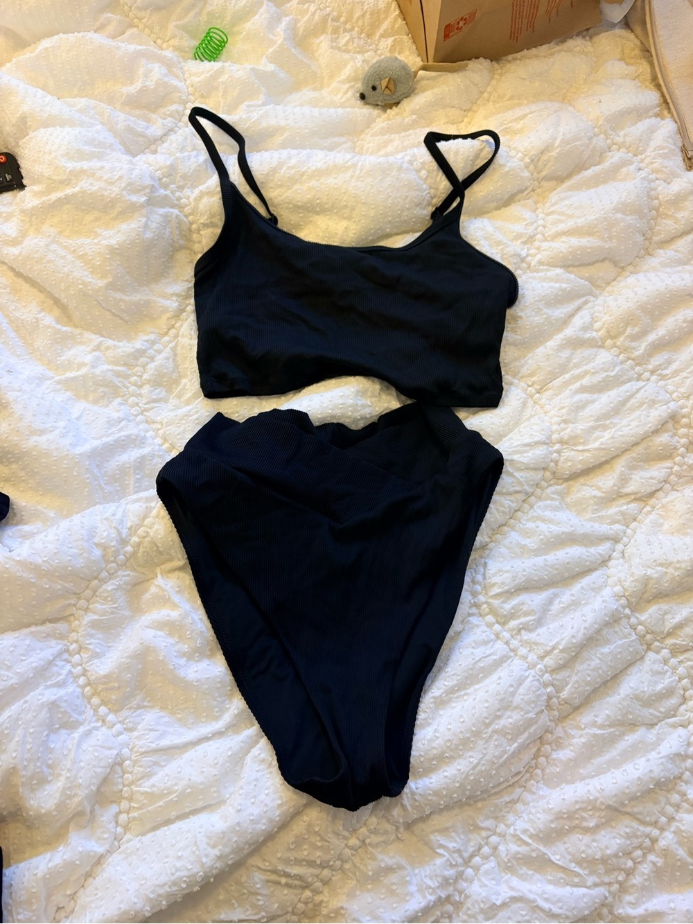aerie Black High-Waist Bikini Set